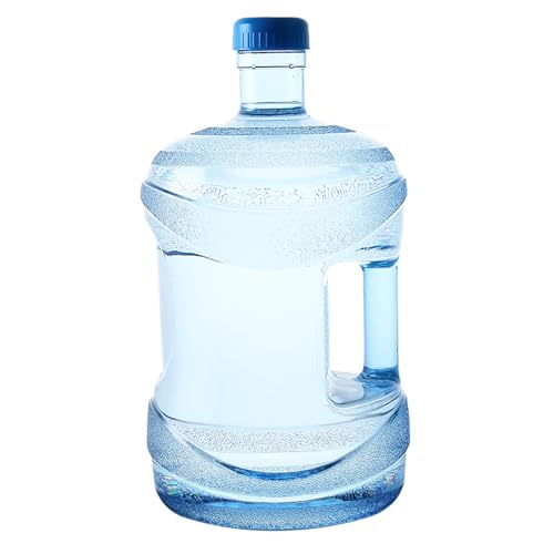 Botella dispensadora de agua Jarra de agua de 5 litros con asa Contenedor de agua resistente con tapa de rosca PC de grado alimenticio Tanque de agua transparente sellado Contenedores de almacenamient