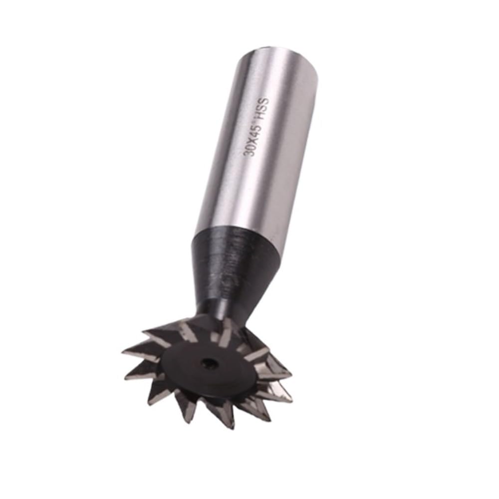 Fresa CNC Fresa de cola milano HSS 12 filos, broca enrutador CNC 45 grados, fresa con vástago recto 16 mm, 1 pieza