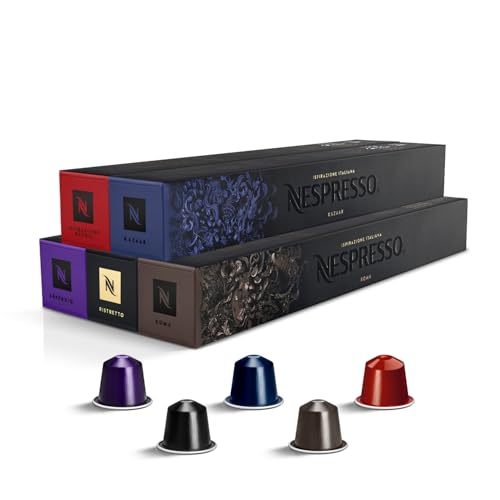 CAPSULE NESPRESSO ORIGINALI - Selezione Discovery Original da 50 Capsule Nespresso Caffè, Intensità da 8 a 13 (su 13), Linea Original, Capsule Riciclabili Nespresso