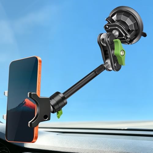 HEMMOTOP Suction Cup Car Phone Mount, 12 in Heavy Duty Metal Cell...
