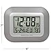 Westclox Large Digital Wall Clock with Date, Day & Temperature – Battery Operated Digital Clock with Alarm & Snooze, 12/24 Hour Display, Stylish Wall or Desk Clock for Home, Office & Bedroom (Gray)