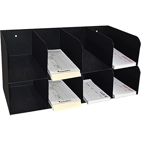 8 Pocket Steel Teller Organizer - Check Separator - 4 Over 4 Cover