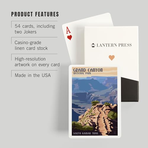 Lantern Press Grand Canyon National Park, Naipes póker 52 cartas miniatura 3