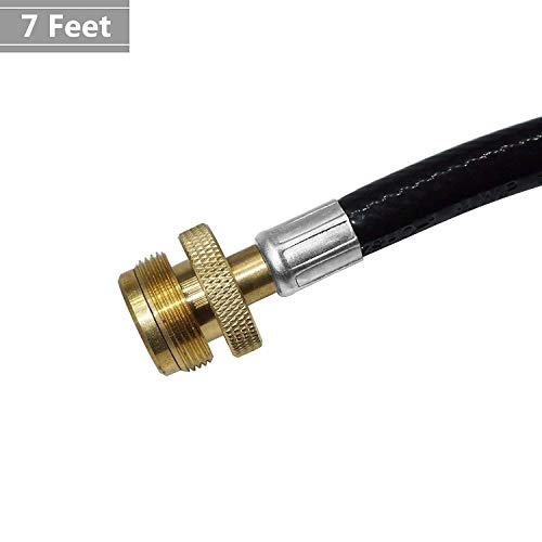 image for DozyAnt 7 Feet Propane Adapter Hose 1 lb to 20 lb Converter Replacemen