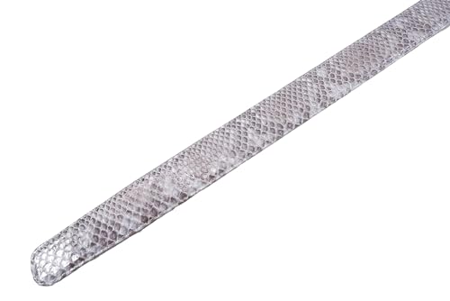 Genuine Python Snake Skin Leather Men's Casual Belt 46" Long (Traffic Grey)3