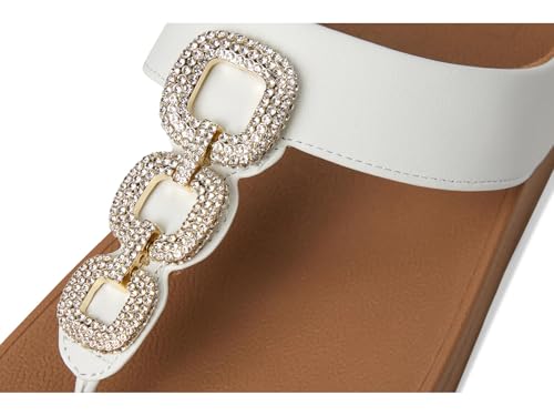 Image of FitFlop Women's Fino Classic Crystal-Chain Leather Toe-Post Sandals