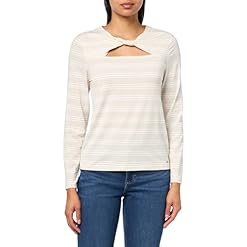 Tommy Hilfiger Damen Keyhole Long Sleeve Knit Top Langärmeliges Strickoberteil mit Schlüssellochausschnitt