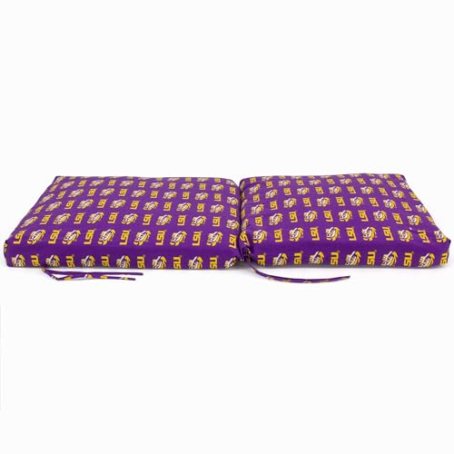 Image of College Covers Everything Comfy LSU Tigers 2pc Chair Cushion