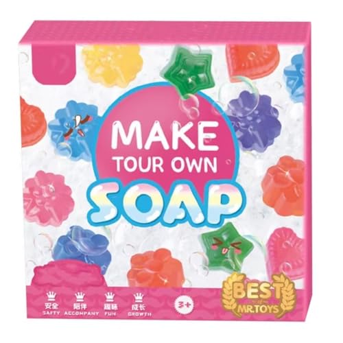 Kznifmk Jabón de Cristal Hecho A Mano DIY, Planta de Jabón, Materiales para Hacer Jabón, Juego de Juguetes para Niñas, Regalo de Cumpleaños, Kit para Hacer Jabón