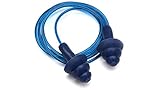 Pyramex RPD3001 Corded Reusable Metal detectable earplugs - NRR24dB - 50 Pair/Box, Blue