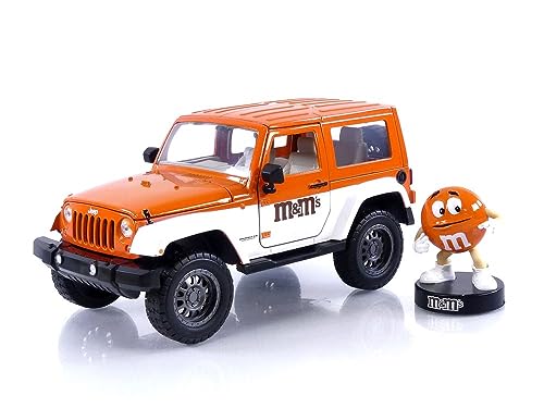 Jada M&M's Jeep Wrangler Escala 1:24 con Figura miniatura 1