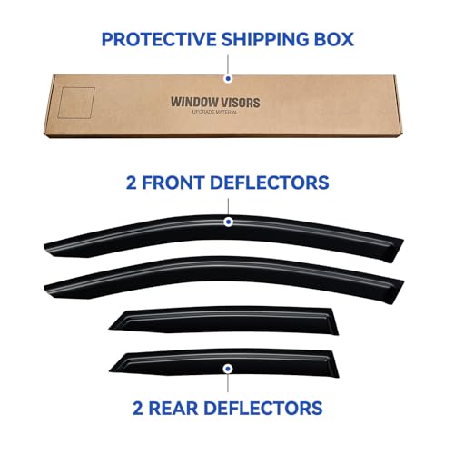 Image of Window Visors Rain Guards for 2020-2026 Mazda CX-30, Out-Channel Window Vent Wind Deflectors Visors Shades for 20-25 Mazda CX30 2.5 S Select Sport Preferred Premium Turbo
