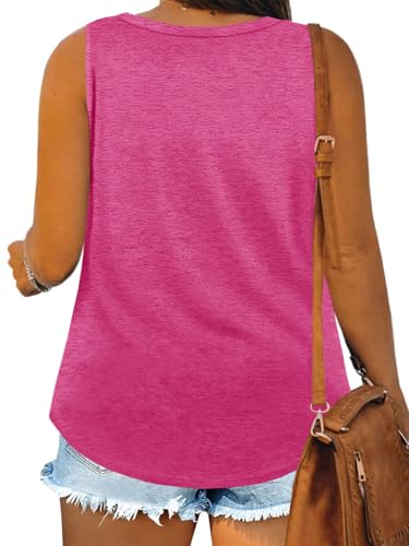 Image of Plus Size Tank Tops for Women Summer Sleeveless Tops Loose Fit Tunic Tanks