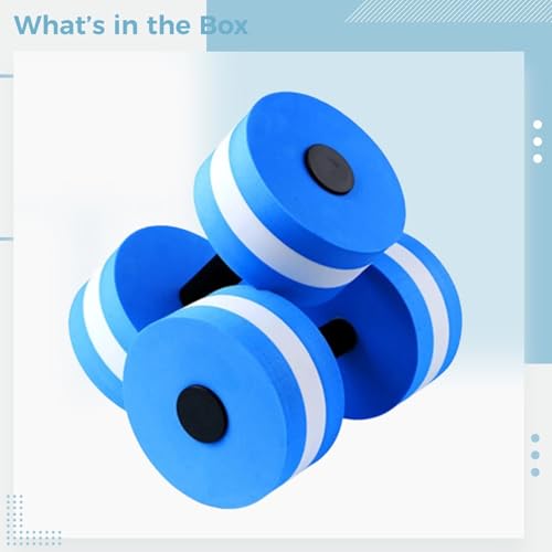 1 par de mancuernas acuáticas EVA azules para aeróbicos miniatura 3