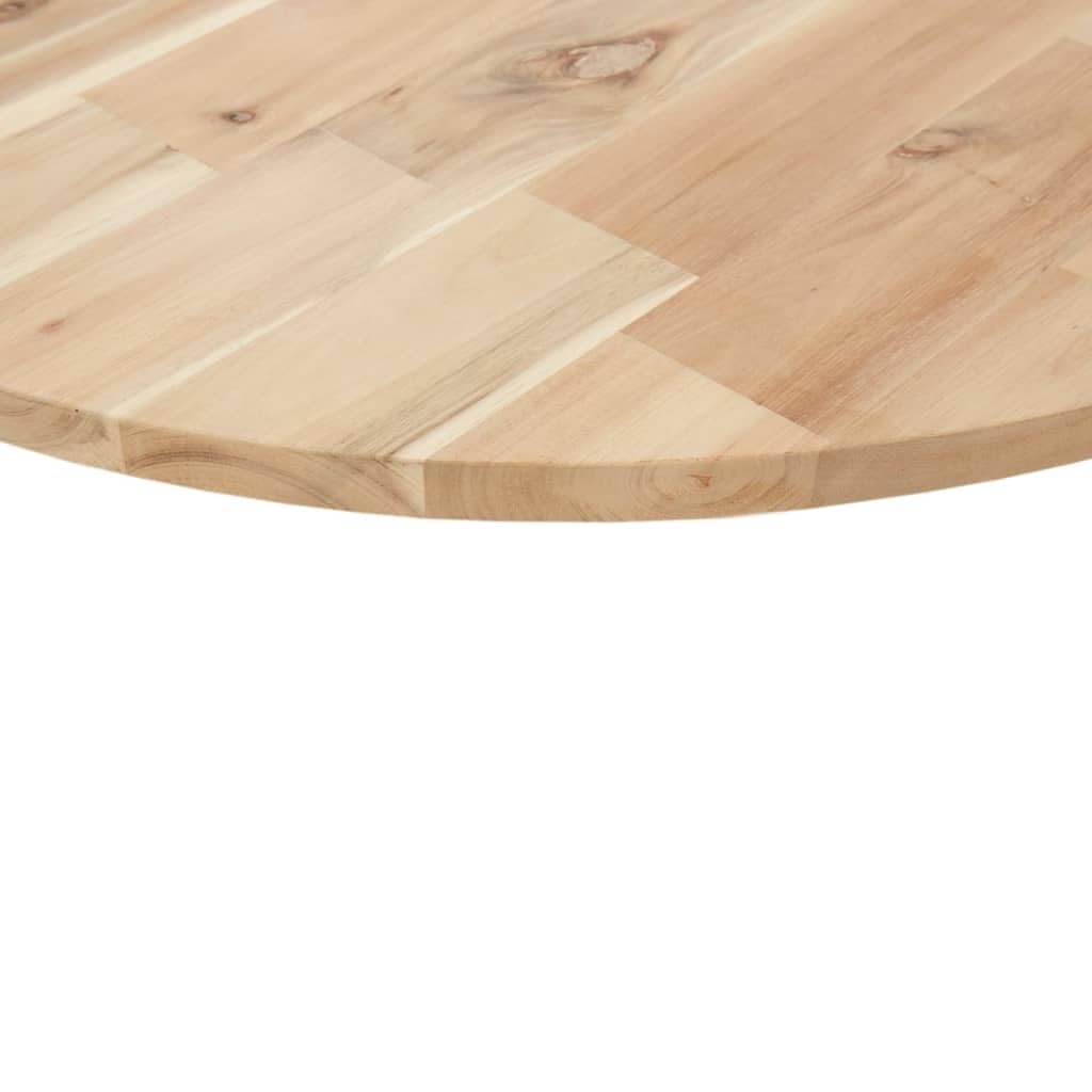 vidaXL Tischplatte, Holzplatte Rund, Massivholzplatte für Esstisch Bartisch Beistelltisch, Ersatztischplatte, Ø60x2cm Massivholz Akazie
