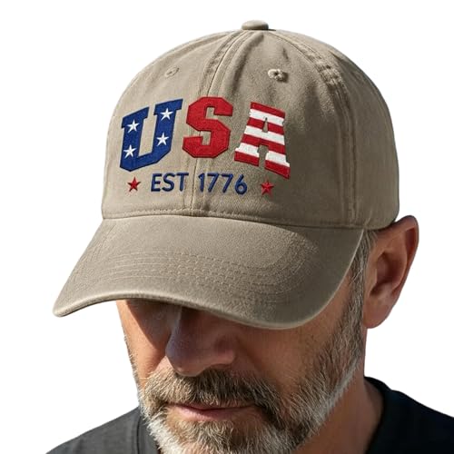 ADUPOKK America First Hat USA EST 1776 Baseball Cap US Flag Patriotic Hat 4th of July Independence Day Gifts for Men Women