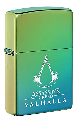 Zippo Assassin's Creed Valhalla Logo High Polish Teal Pocket Lighter