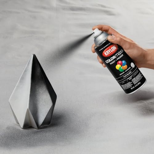 Image of Krylon ColorMaxx 12 Oz. Flat Spray Paint, Black - 1 Each
