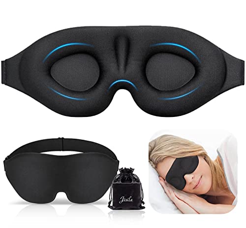 Máscara de dormir Jisile Gafas de dormir para mujer y hombre, máscara 3D para dormir, máscara de dormir, máscara de algodón Cover