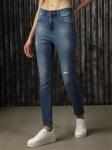 Image of High Star Women Washed Skinny fit Highrise Stretchable Jeans