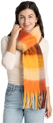Women's Scarf Large Chunky Cashmere Scarves Winter Thick Shawl Scarf Fluffy Blanket Soft Scarves Wool Warm Wrap Pashmina