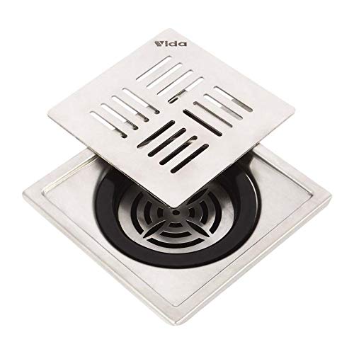 Vida Bath Stainless Steel Cockroach Trap Square (15cm) Matte Finish-image-4