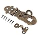 ZZLZX 2PCS Antique Wooden Box Decorative Latch 12 Screws Wooden Chest Jewelry Box Furniture Vintage Metal Hasp 90 Degree Antique Gift Box Latch Diary Wooden Box Hook Jewelry Box Tool Box Latch