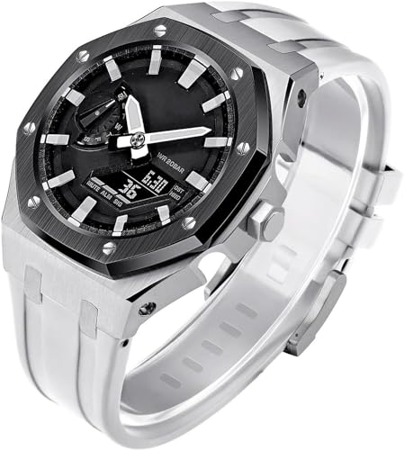 Boîtier de montre en acier KLVN Gen 5 et bracelet en caoutchouc pour GA2100