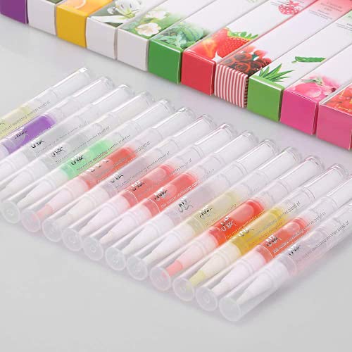 15PCS Aceite Cuticulas para Cuidado de Uñas,Aceite para Cuticulas, Pluma Lápiz para Cuidado de Uñas, Aceite Reparador para Uñas y Cutículas Cover