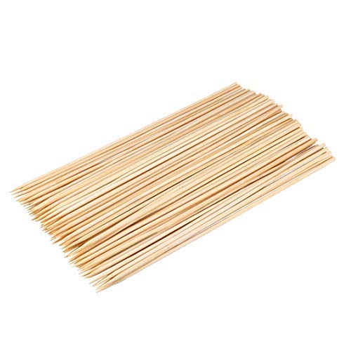 Bamboo Skewers 19.5 cm Length 2.5 mm Diameter Natural Wood Sticks for Hot Dog Kebab Sausage 360 Pcs