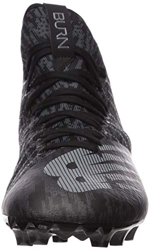 New Balance Burn X2 Tênis masculino de lacrosse de corte médio, Preto, 4 Wide