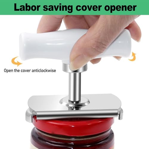 Miniatura 7 de Caps - Abridor De Tarros De Grietas, Abridor De Tarros De Acero Inoxidable Ajustable, Abridor De Tarros De Conservas, Herramienta De Extracción De Tapas Para Tarros Y Botellas, Abridores De Cocina
