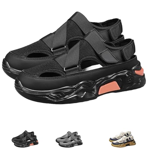 Summer Mesh Breathable Sandals, Lightweight Non-slip Sandals For Men, Casual Thick-Soled Beach Walking Fisherman Shoes
