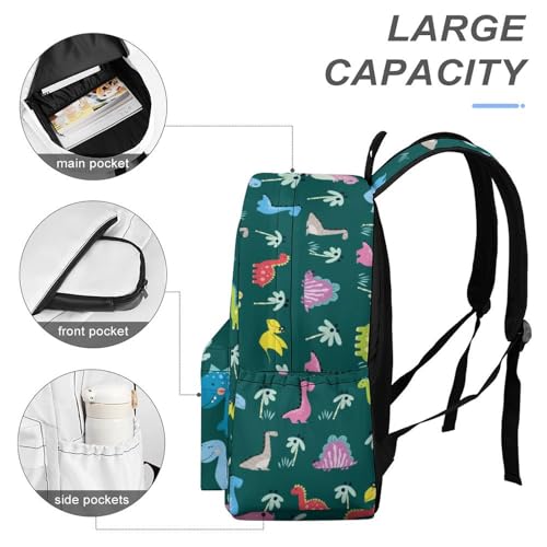 Dinosaur Backpack 17 Inch Oxford Cloth Daily Commuting Casual Backpack4