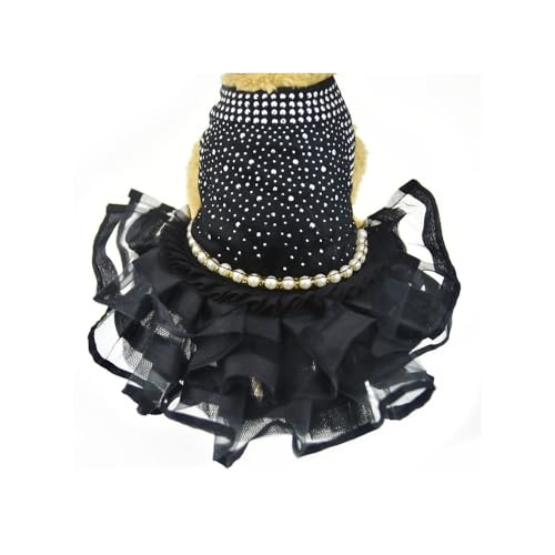Vestido de encaje para perro talla XL negro miniatura 2