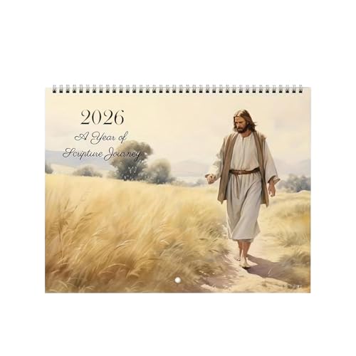 FmtwPhn Calendario De Pared 2026 - Seguimiento de Metas Cristiano Religioso | Calendario de Pared Decorativo para Planificación Diaria en Escritorio Hogar Dormitorio Aula Trabajo