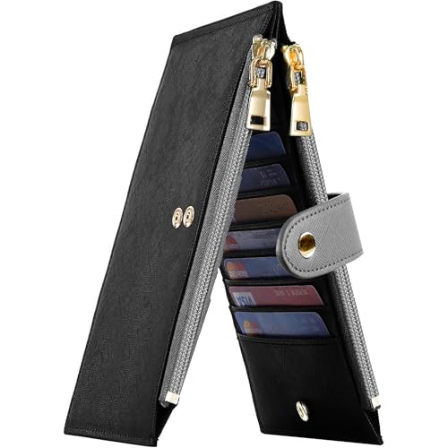 Image of Travelambo RFID Wallet Women Bifold Multi Card Wallet Case with Zipper Pocke Credit Card Holder for Women