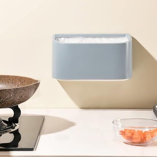 Miniatura 9 de Angoily Contenedor dispensador de basura colgante de cocina, papelera colgante para montaje en pared, armario colgante, papelera para el hogar,