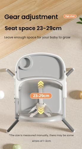 Image of Nine point nine High Chair with Three Modes, Highchair for Babies and Toddlers, Adjustable and Easy to Fold High Chairs, Highchairs with Non-Slip Pedal (8123 Grey)