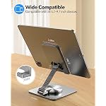 Adjustable Phone & Tablet Stand, Fits 4–9.7in Devices, Grey - Image 4
