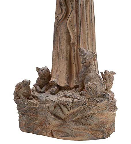 Wind & Weather St Francis Of Assisi Statue | Religious Patron Saint Of Animals | 22-Inch Tall Indoor Or Outdoor Garden Sculpture | Weatherproof | Hard Carved Finish #TOP4