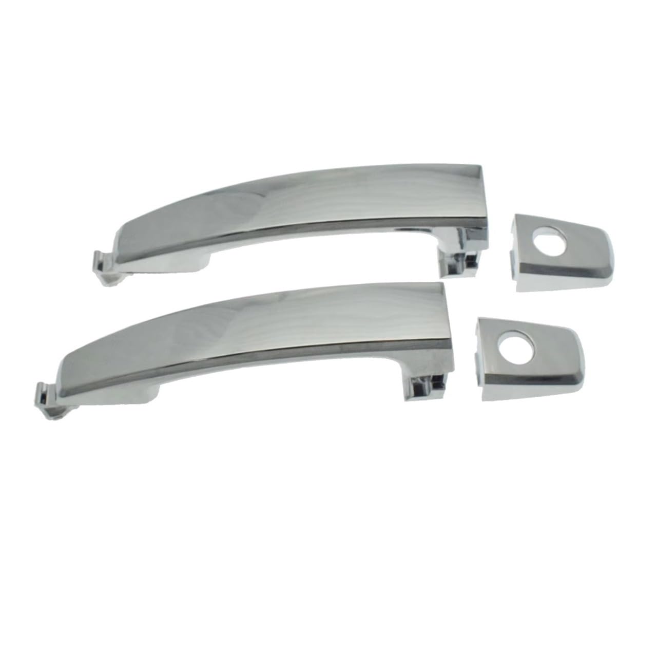 RAtsch Car Side Exterior Door Handle Outside Exterior Door Handles Chrome w/Keyhole Front Rear Left Right for Chevy for Aveo for Captiva 96468266 96468306 96468280 96468254(Front Pair 2 Keyhole)