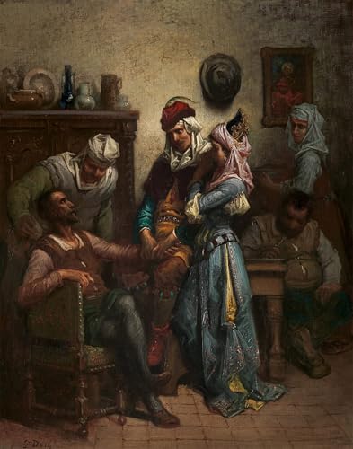 Impression d'art Don Quichotte Gustave Doré sur toile haut de gamme 60x90cm