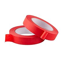 Lichamp 2 Pack Red Painters Tape 1 inch, Red Masking Tape 1 inch x 55 Yards x 2 Rolls 110 Total Yards