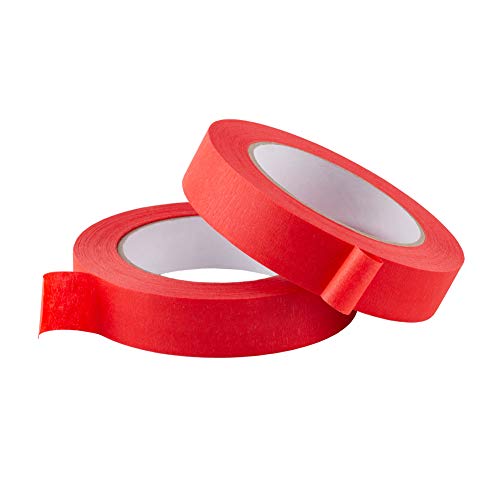 Lichamp 2 pack red painters tape 1 inch, red masking ta…