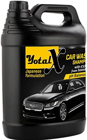 Yotal Extra Car Wash Shampoo with Foam Booster 5 Litre - Suitable for Both Bucket & Machine Wash - Car Washing Shampoo With PH Neutral Formula - Bubblewash Snow Foam Shampoo