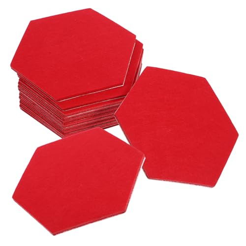 HAPINARY 12pcs Hexagon Felt Board Tiles Self Adhesive Decorative Wall Panels for Photos Memos Notes Stylish Soundproofing Home Decor for Effortless Installation