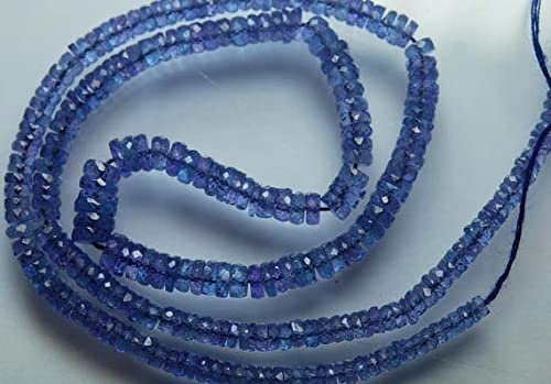 Perles en tanzanite bleue naturelle pour composer vos colliers fins des grandes occasions - 2