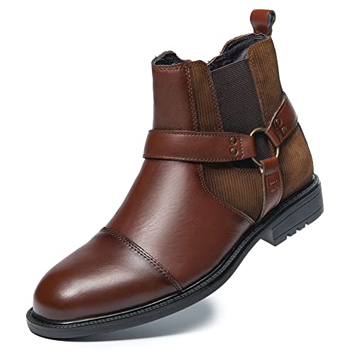 Image of Arkbird Chelsea Ankle Boots for Men Genuine Leather Oxford Casual and Formal Dress Boot