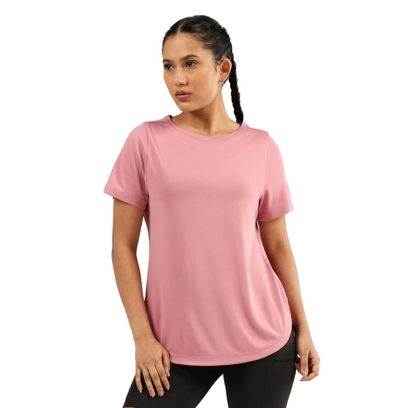 Image of BlissClub CloudFlex Apple Hem Tee, Weightless Comfort All Day Long, Round Neck, Sleeveless Design, Feels Like Second Skin,Flattering fit,Insanely Lightweight